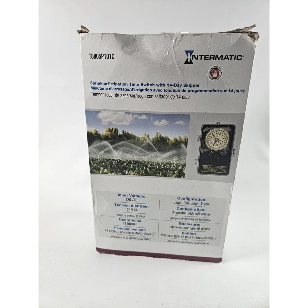 Intermatic T8805P101C Irrigation Sprinkler Timer 14-Day Skipper 125V SPST